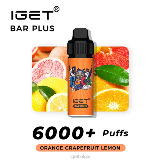 IGET Legend Online bar plus - 6000 trekjes 806F562 oranje citroen